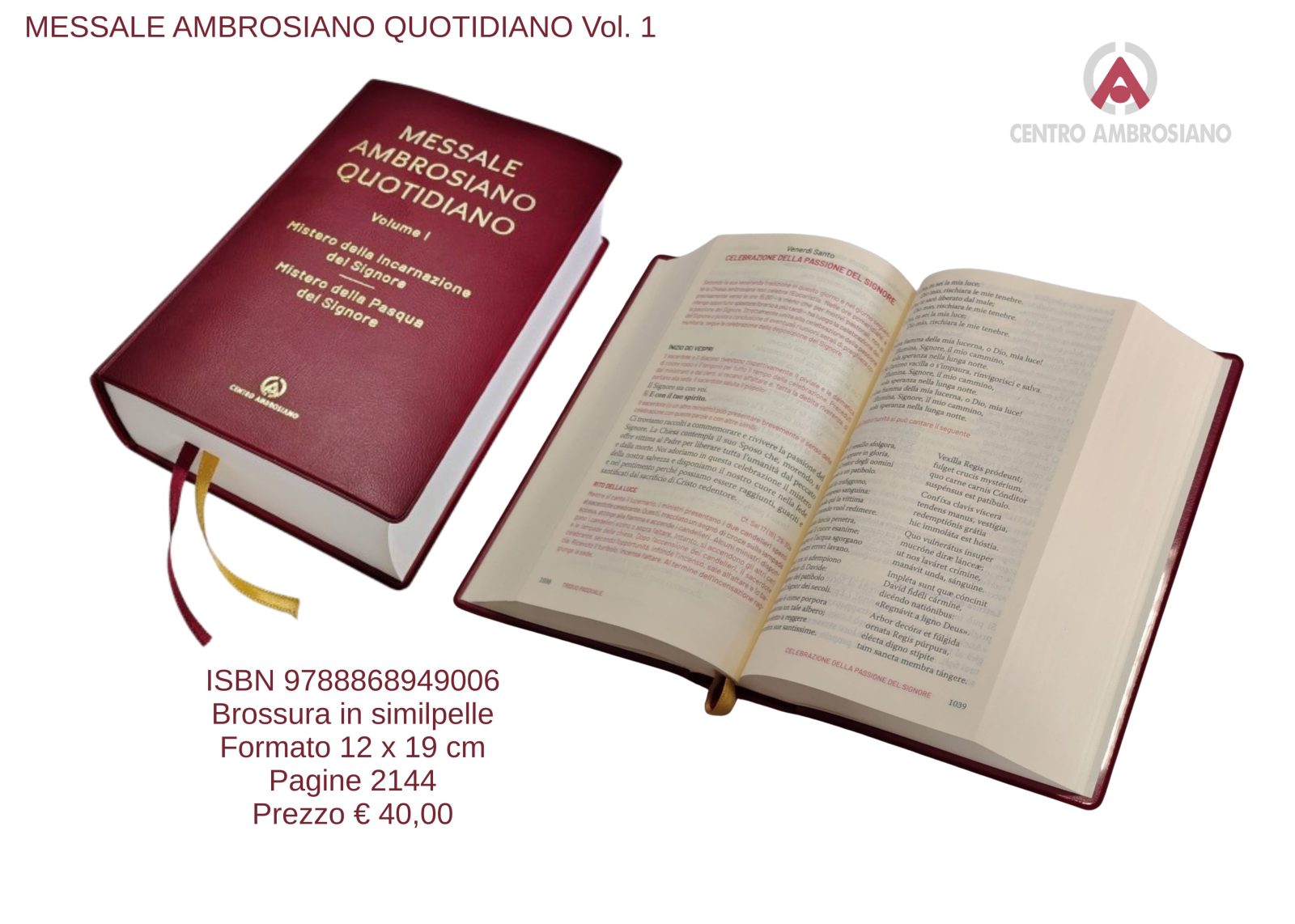 Messale Ambrosiano Quotidiano Vol. I - immagine 3